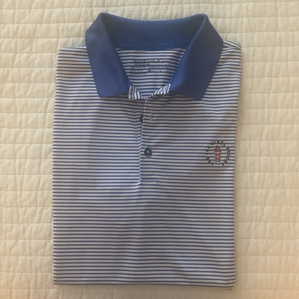 Nike Golf Dri-Fit Men’s Short Sleeve Shirt The Sea Pines Resort Size M EUC